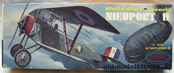 Aurora 1/48 Nieuport II French Fighter, 101-100 plastic model kit